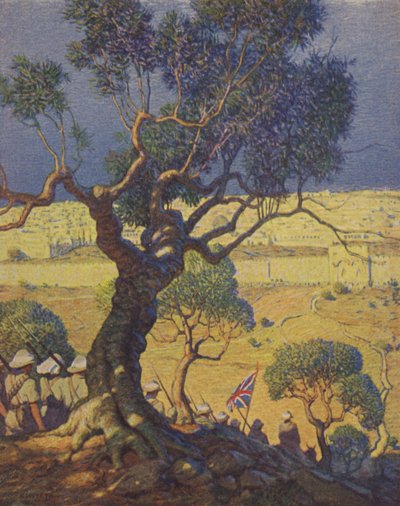 English Troops Descending the Mount of Olives by Newell Convers Wyeth